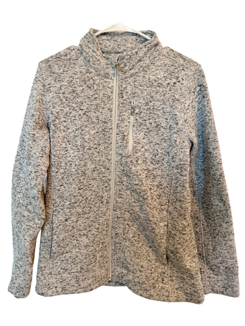 Women’s Calvin Klein Heathered Gray Zip-Up Sweater Jacket- Size M